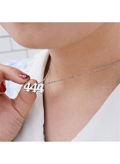 Generic Number Necklace Silver Stainless Steel Numerology Jewelry 444  - Image 2