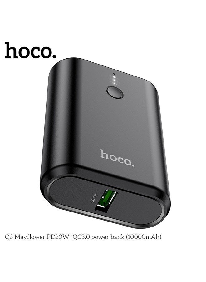 hoco. Power bank Q3 Mayflower PD20W + QC3.0 10000mAh(Black)  - Image 3
