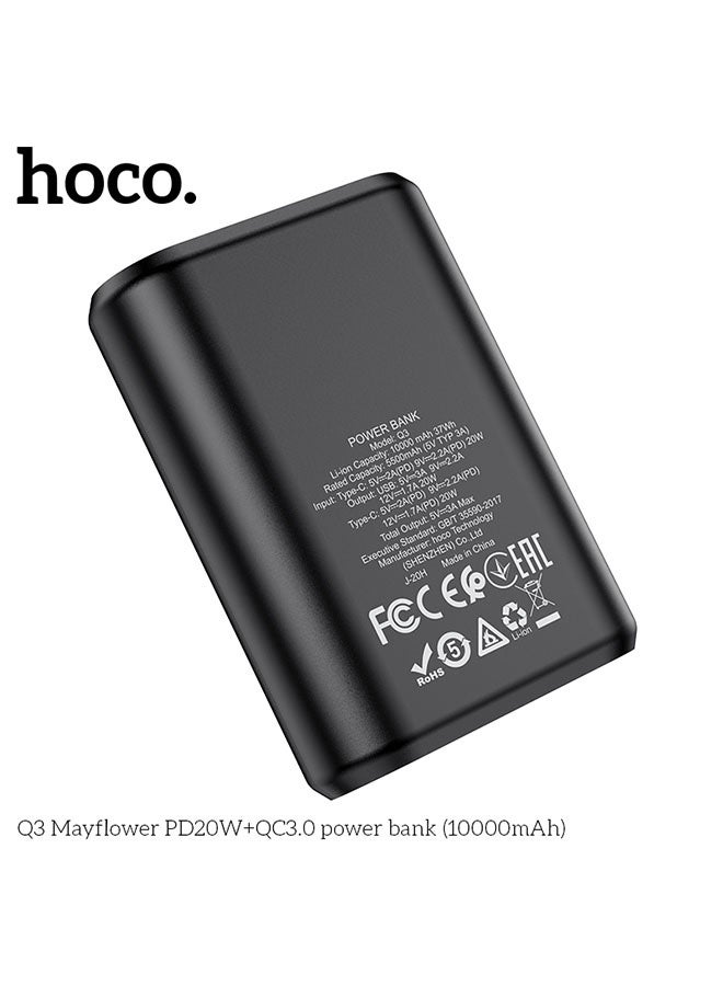 hoco. Power bank Q3 Mayflower PD20W + QC3.0 10000mAh(Black)  - Image 4