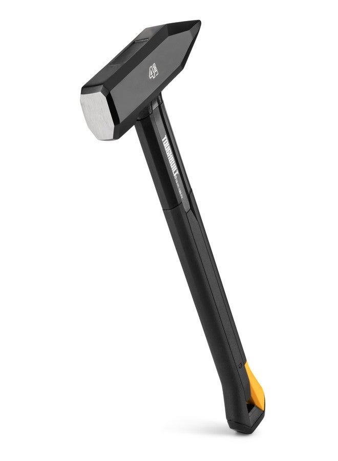 ToughBuilt - 4 lb. Fiberglass Blacksmith Hammer, Heavy-Duty Sledge Hammer with Drop-Forged Steel Head, Shock-Absorbing Fiberglass Handle, and Precision Balance for Professional Use (TB-H1-1BS-F4) - Image 1