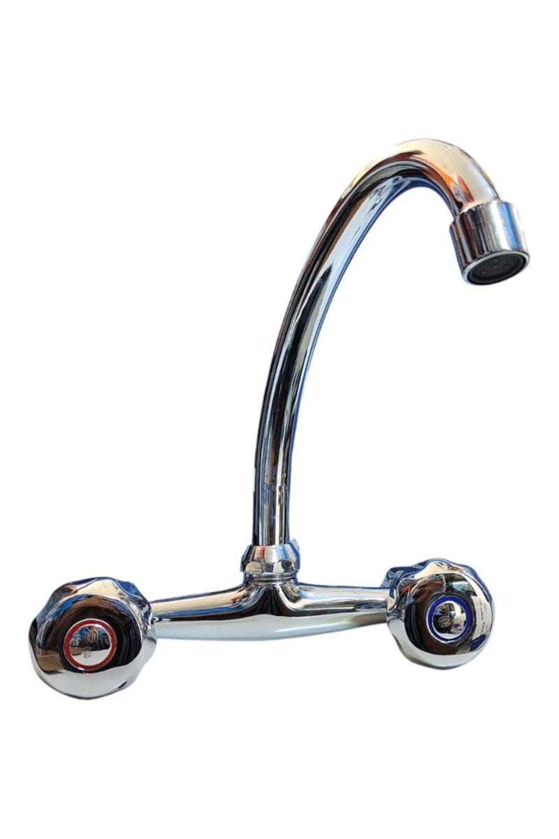 EWA Wall Sink Mixer Tap – Premium Chrome Finish | QuickClean & Water Saving - Image 1