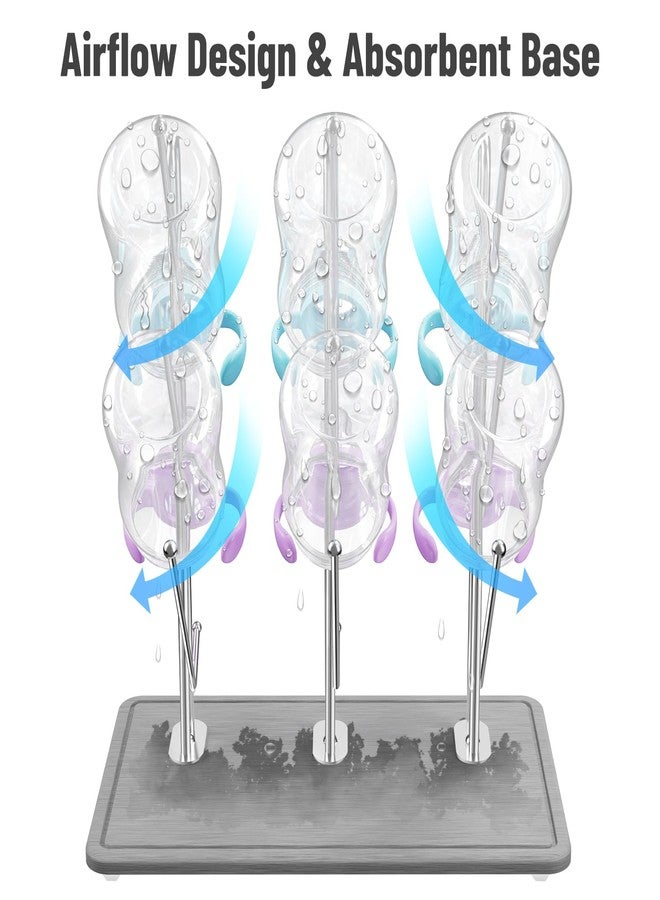 NiHome Baby Bottle Drying Rack with Diatomite Base & Stainless Steel Frame - Image 5