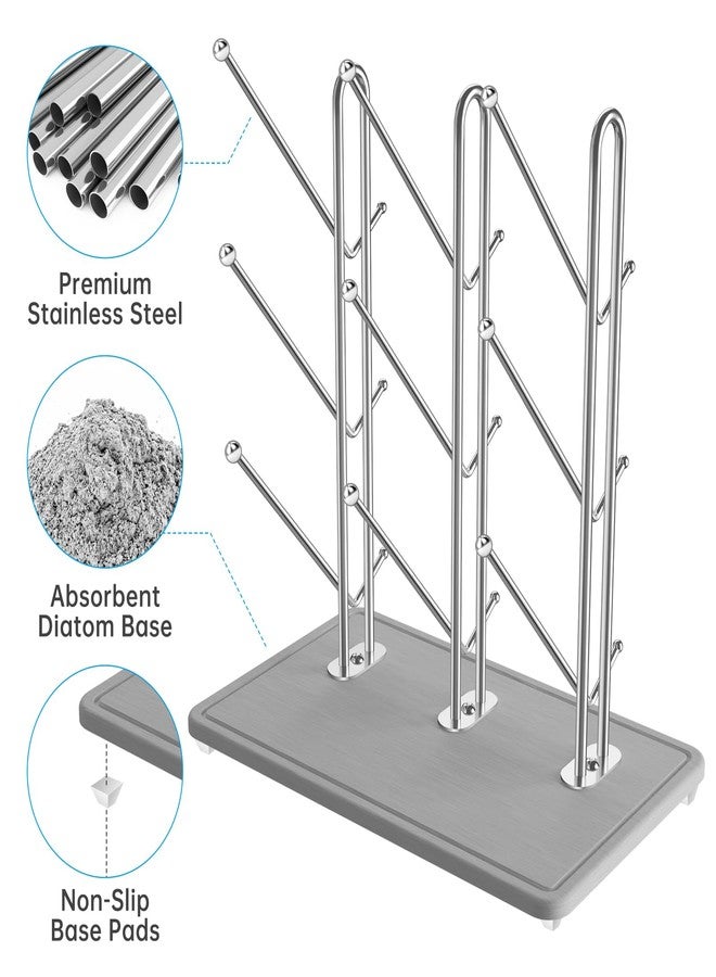 NiHome Baby Bottle Drying Rack with Diatomite Base & Stainless Steel Frame - Image 2