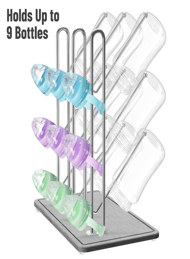 NiHome Baby Bottle Drying Rack with Diatomite Base & Stainless Steel Frame - Image 4