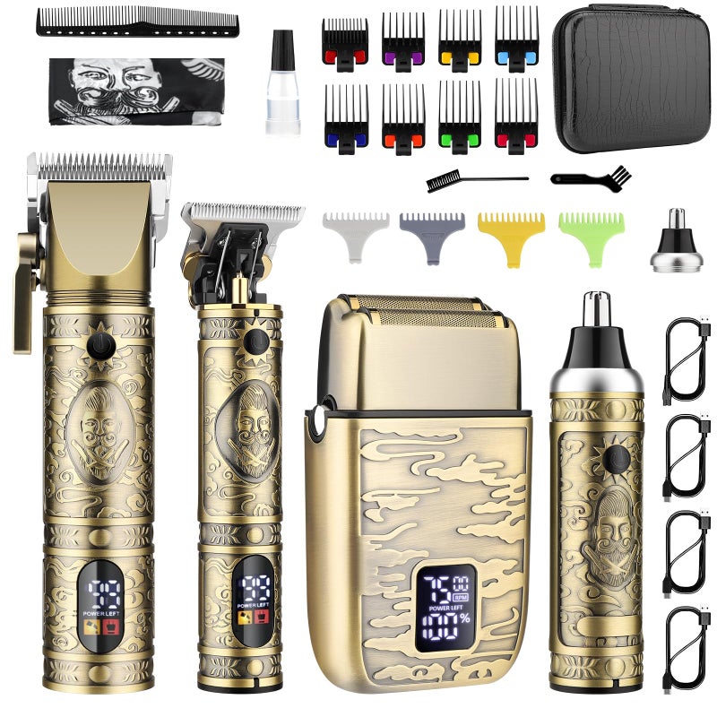 GSKY Hair Clippers for Men Professional, Beard Trimmer Kits & Sets, Cordless Mens Hair Trimmer, Electric Shavers, Haircutting Machine with LED Display, for Barber - Image 1