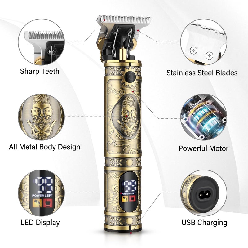 GSKY Hair Clippers for Men Professional, Beard Trimmer Kits & Sets, Cordless Mens Hair Trimmer, Electric Shavers, Haircutting Machine with LED Display, for Barber - Image 3