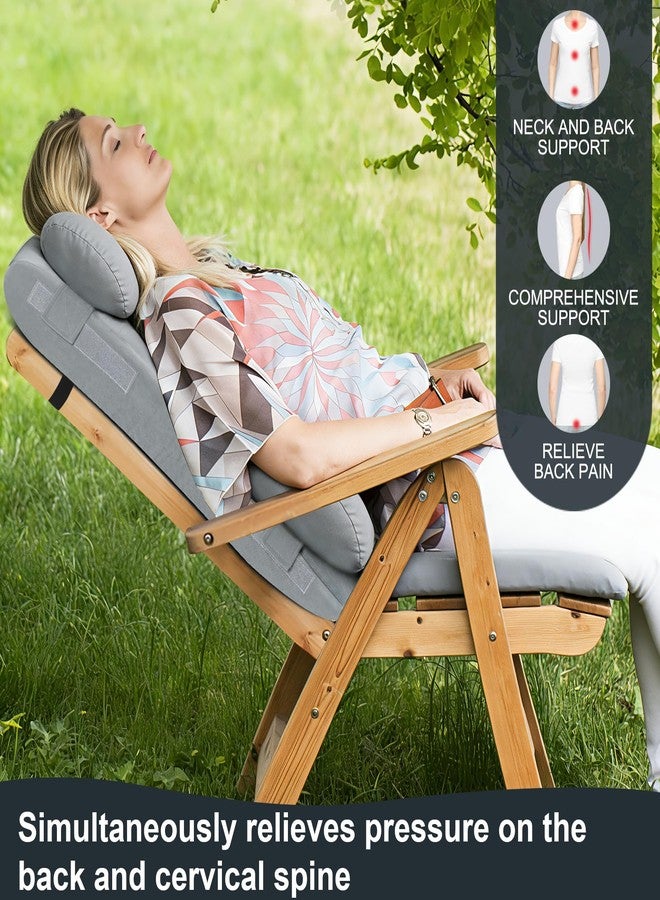 BYTLK 2-in-1 Neck & Lumbar Support Pillow with Adjustable Height and Ergonomic backrest Design, Suitable for recliners, Sofas, high-Back Rocking Chairs, Relieve Back Pressure. - Image 2