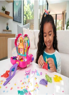 Polly Pocket Polly Pocket Travel Toy, Flamingo Party Playset with 2 Micro Dolls and 26 Surprise Accessories, Animal Toy Compact  - Image 5