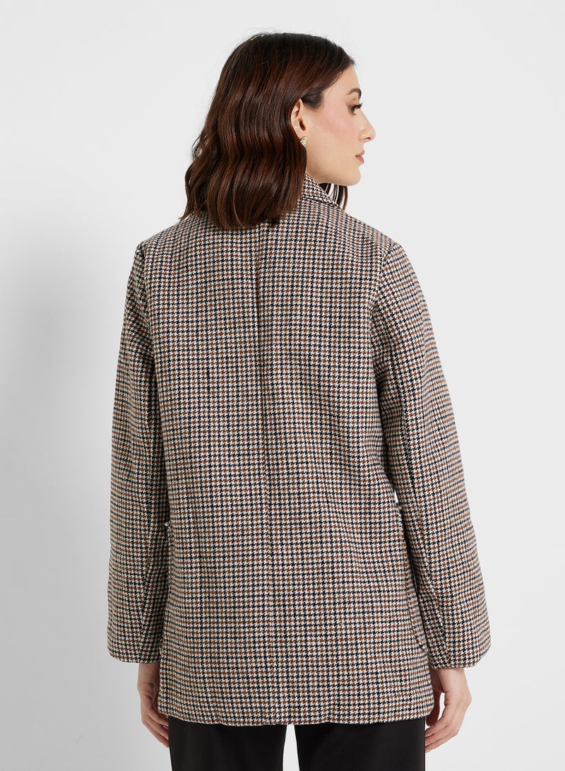 ELLA Check Print Blazer  - Image 2