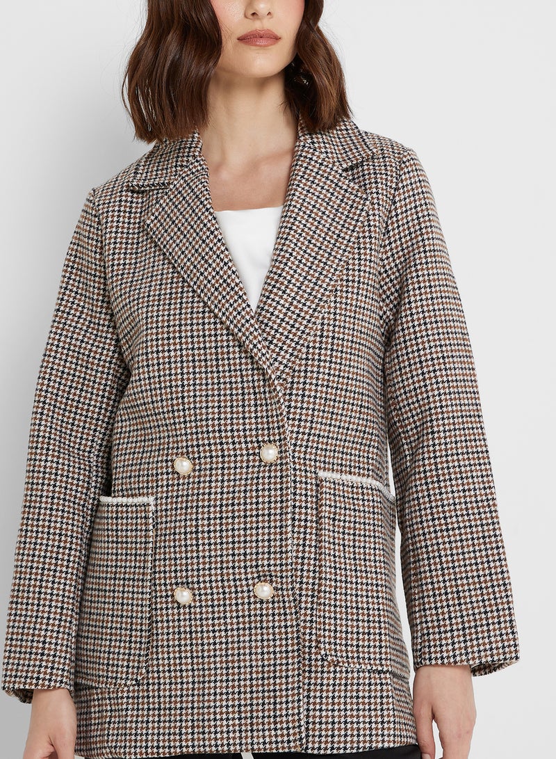 ELLA Check Print Blazer  - Image 3