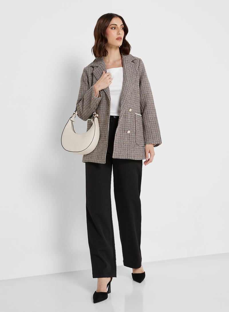 ELLA Check Print Blazer  - Image 4
