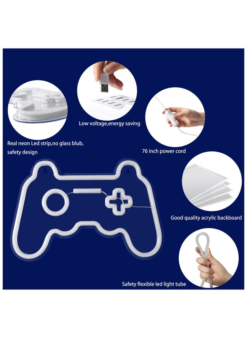 AIYISHI Neon Signs LED Gamepad Shaped Lights Wall Decor Multicolour 27.5 x 41cm  - Image 4