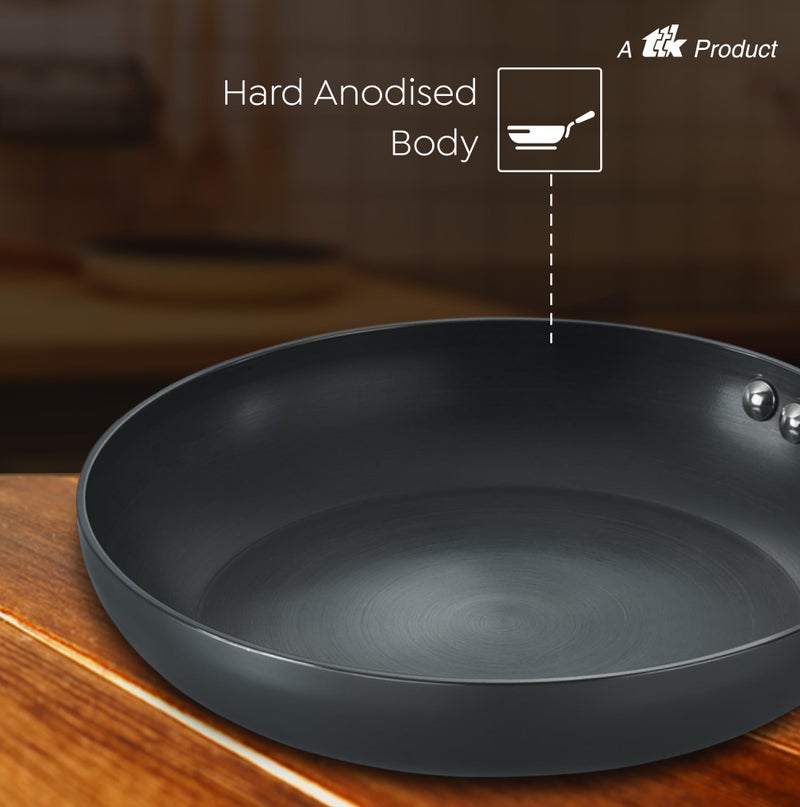 Prestige Aluminium Hard Anodised Fry Pan, 24 cm, Black - Image 5