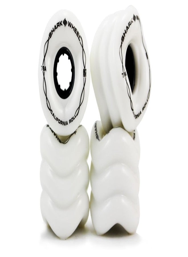 Shark Wheel California Roll 60mm 78A Small Skateboard/Longboard Wheels, White - Image 1
