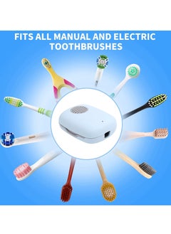 Generic Toothbrush Sanitizer with UV Light Rechargeable Mini UVC Toothbrush Sterilizer Case with Fan and USB for Travel or Home Long Battery Life Fits All Types&Sizes Toothbrushes  - Image 3
