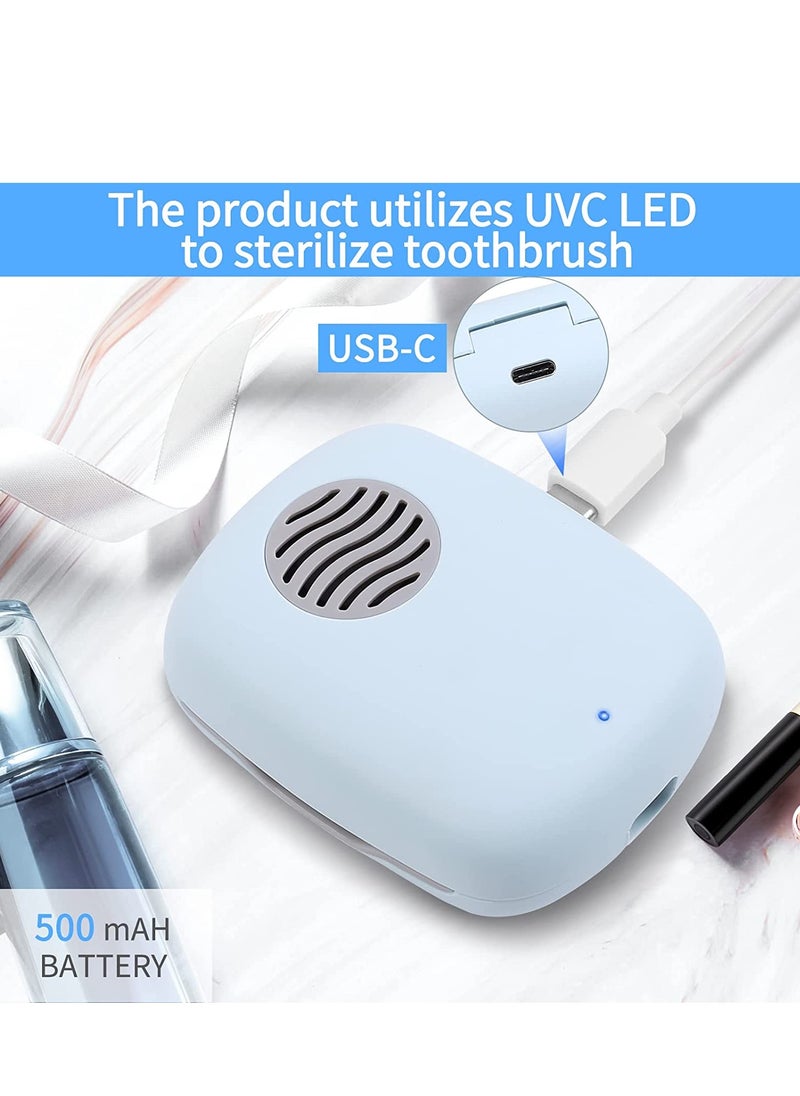 Generic Toothbrush Sanitizer with UV Light Rechargeable Mini UVC Toothbrush Sterilizer Case with Fan and USB for Travel or Home Long Battery Life Fits All Types&Sizes Toothbrushes  - Image 2