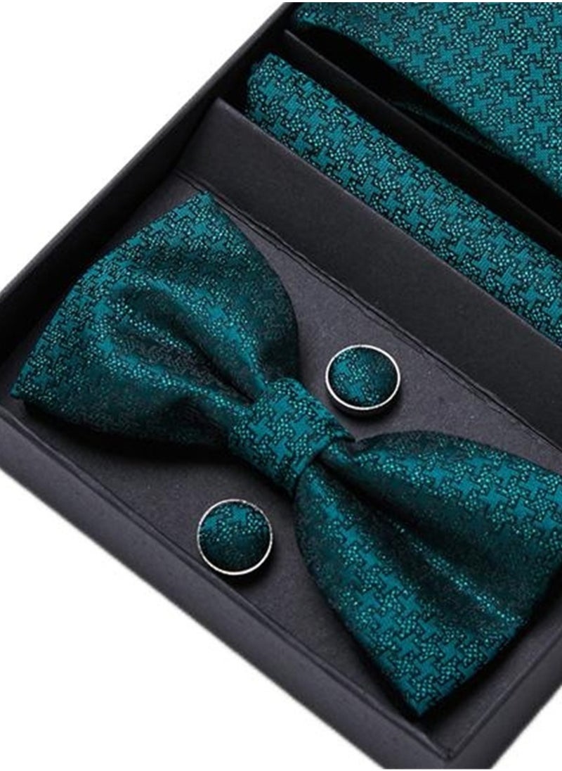 Generic 5 pcs high-end tie for men business professional formal tie bow tie cufflinks square scarf fashion accessories gift box  - Image 3