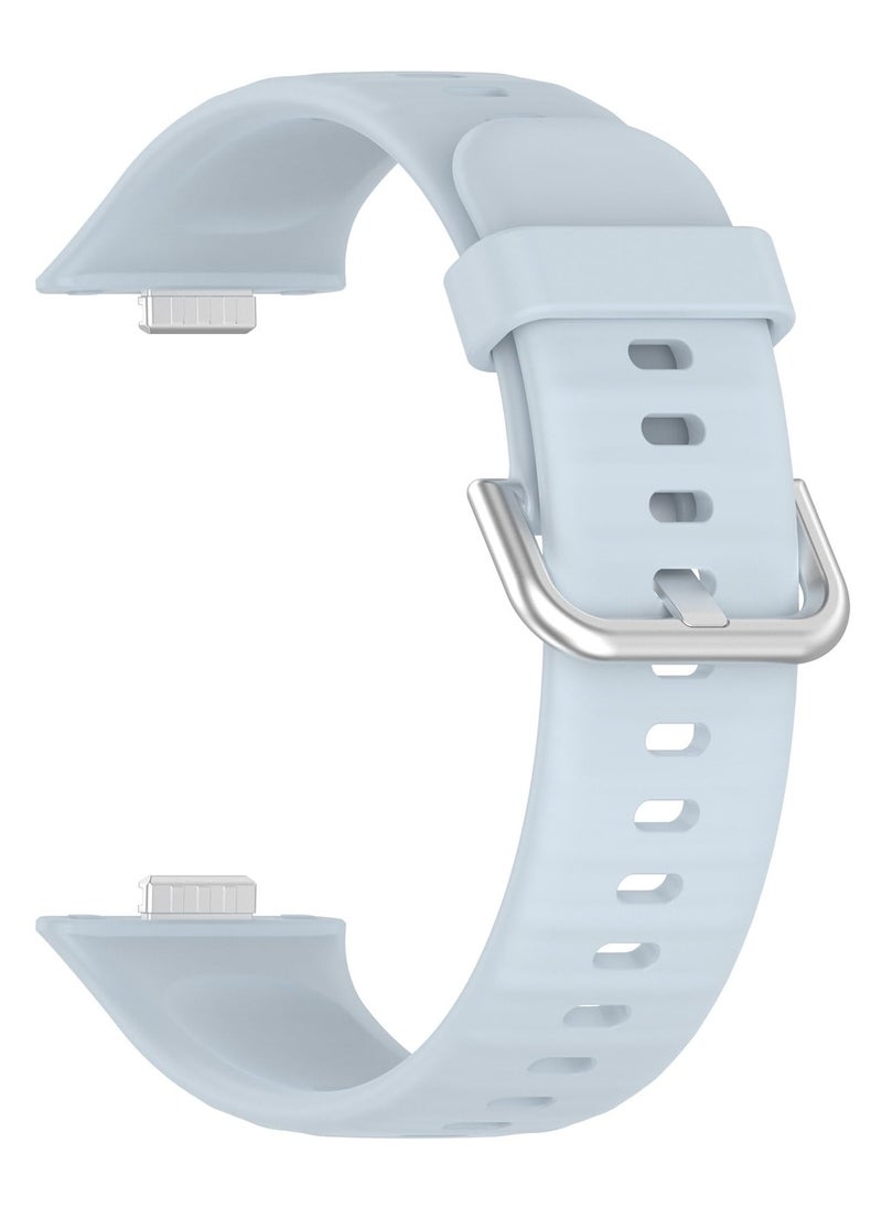 Generic Strap Compatible with Huawei Watch Fit 3 Strap for Women Men Adjustable Replacement Wristband Silicone Sport Watch Band for Huawei Watch Fit 3 (Light Blue)  - Image 4