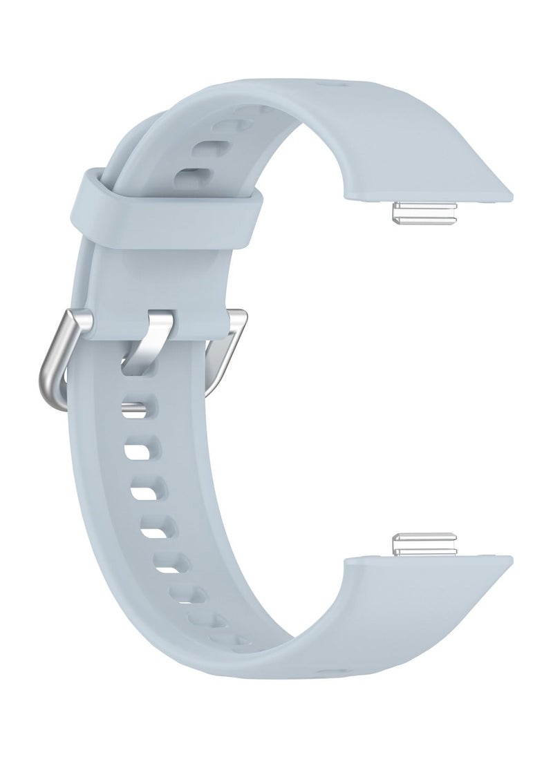 Generic Strap Compatible with Huawei Watch Fit 3 Strap for Women Men Adjustable Replacement Wristband Silicone Sport Watch Band for Huawei Watch Fit 3 (Light Blue)  - Image 3
