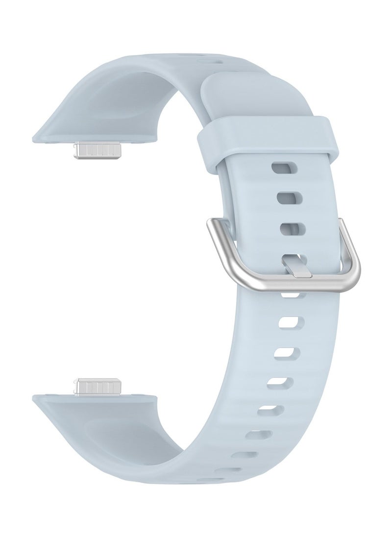 Generic Strap Compatible with Huawei Watch Fit 3 Strap for Women Men Adjustable Replacement Wristband Silicone Sport Watch Band for Huawei Watch Fit 3 (Light Blue)  - Image 5