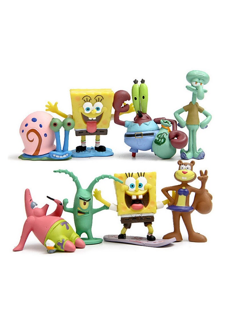 8 SpongeBob SquarePants Doll Toys Handmade Models Cake Fish Tank Micro Landscape Scene Shaped Ornaments  - Image 1