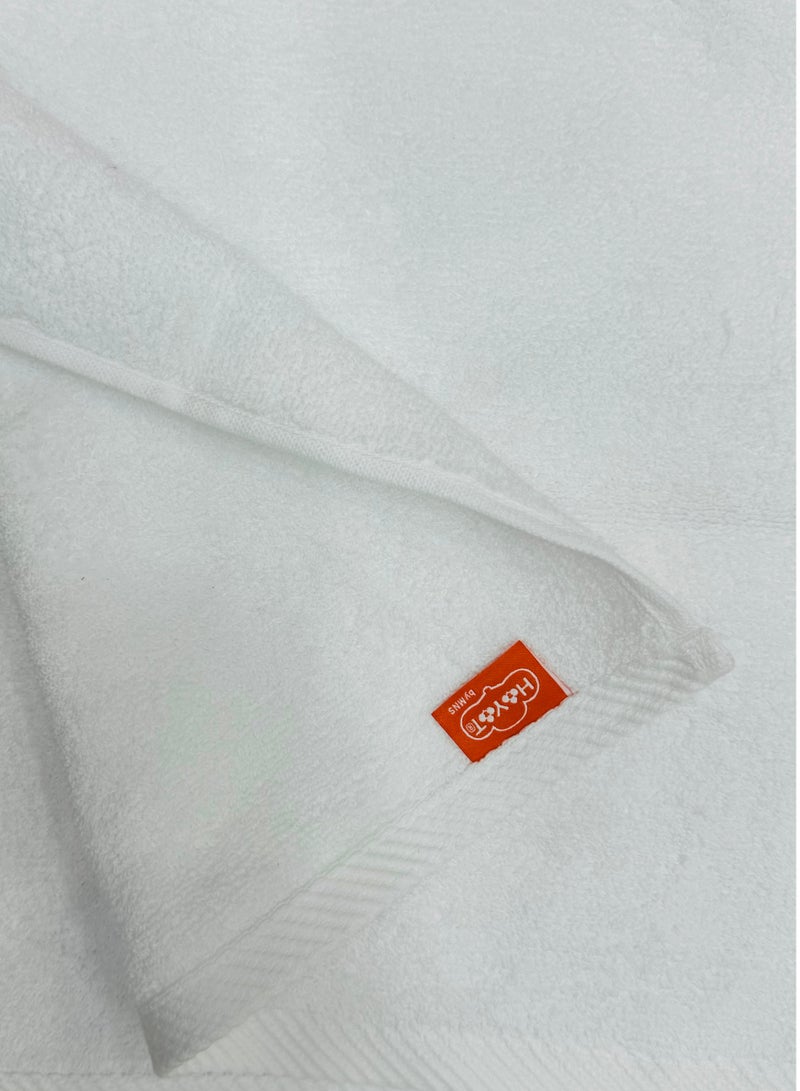 Hayat Premium Hotel Quality 100% Cotton Hand Towel Set 600 GSM Supersoft and Highly Absorbent ,Multipurpose Use ,40*70 cm (Pack 6 Pieces, White) - Image 4