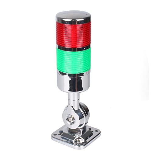 LUBAN 12-24V LED Stack Tower Lights, Industrial Warning Lights, Andon Lights, Column Signal Tower Indicator Lamp Beacon, Continuous/Flashing Light Switchable, 2 Layer (with Buzzer) - Image 1