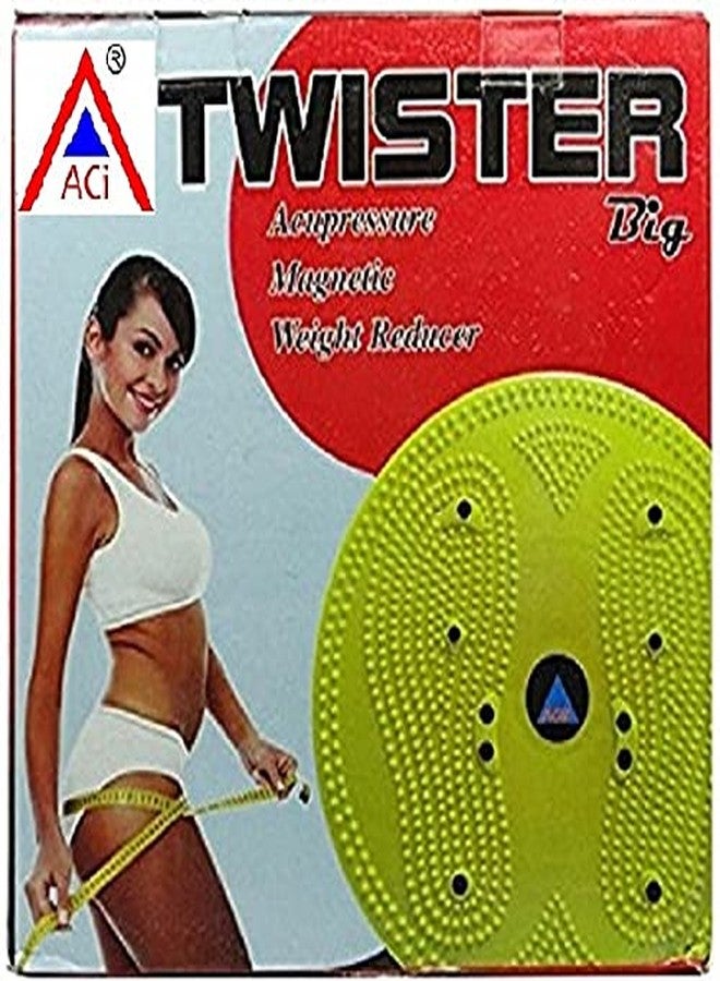 ACi Acupressure Twister - BIG DISC Useful for Figure Tone-up Weight Reduction, Pyramids and Tummy Twister for Men & Women (Color-Yellow) - Image 3