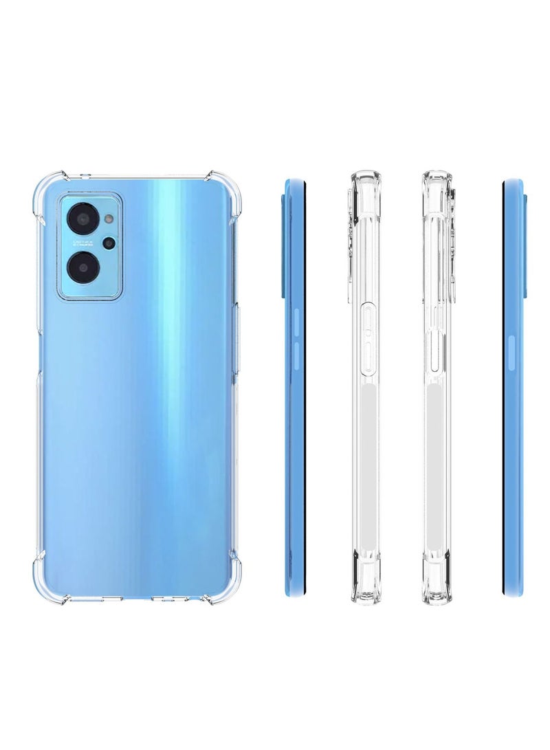Realme 9i 4G Clear Case Cover with Clear TPU Four Corners Airbags Anti-Scratch Protective Back Cover Transparent Soft Duty Shockproof Protector Anti-Dust Comfortable Protection - Image 2
