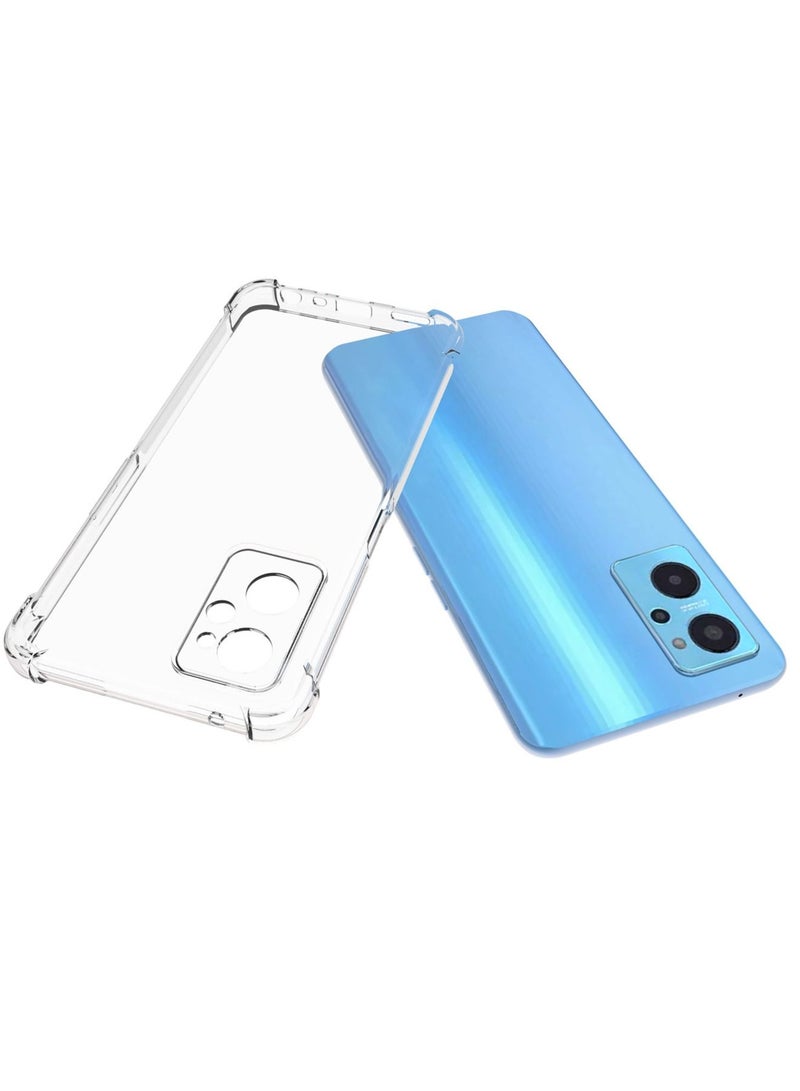 Realme 9i 4G Clear Case Cover with Clear TPU Four Corners Airbags Anti-Scratch Protective Back Cover Transparent Soft Duty Shockproof Protector Anti-Dust Comfortable Protection - Image 3