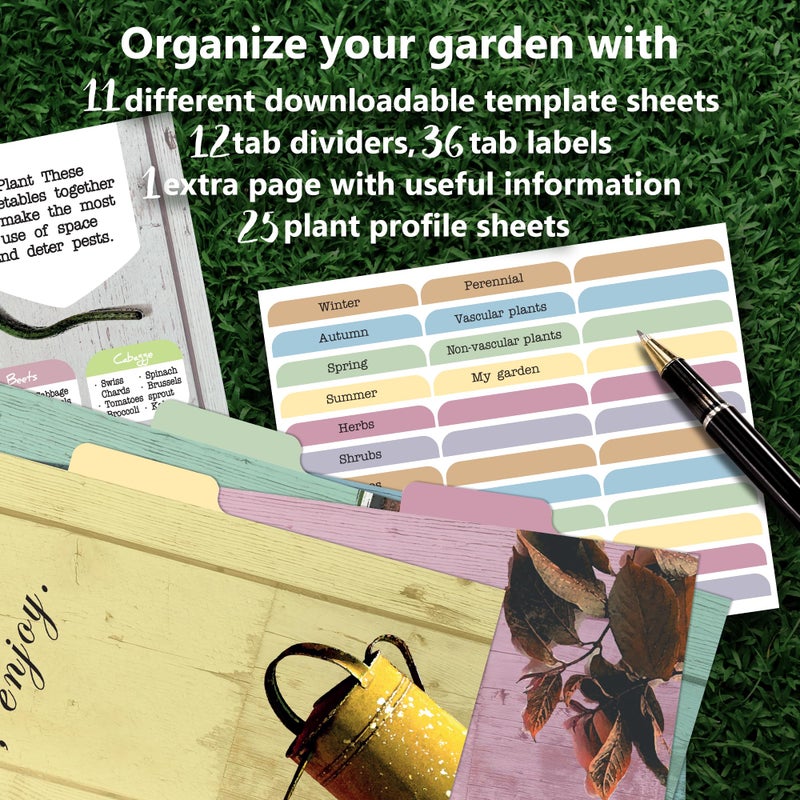 CraftSaints Garden Journal, 3 Ring Full Page 8.5x11" Binder. Seed Packet Organizer Kit, Perfect Planner & Almanac & Notebook for Gardeners and Farmers - Image 3