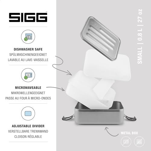 SIGG - Metal Lunch Box Plus - Food Container with Compartments - Swiss Design - Dishwasher Safe - Ultra Light - S/L - Image 2