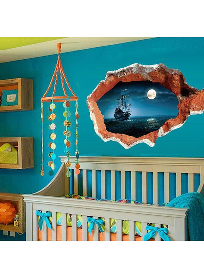 3D Broken Home Wall Art Sticker Multicolour - Image 2