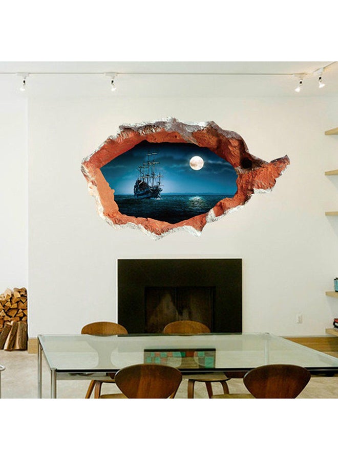 3D Broken Home Wall Art Sticker Multicolour - Image 3