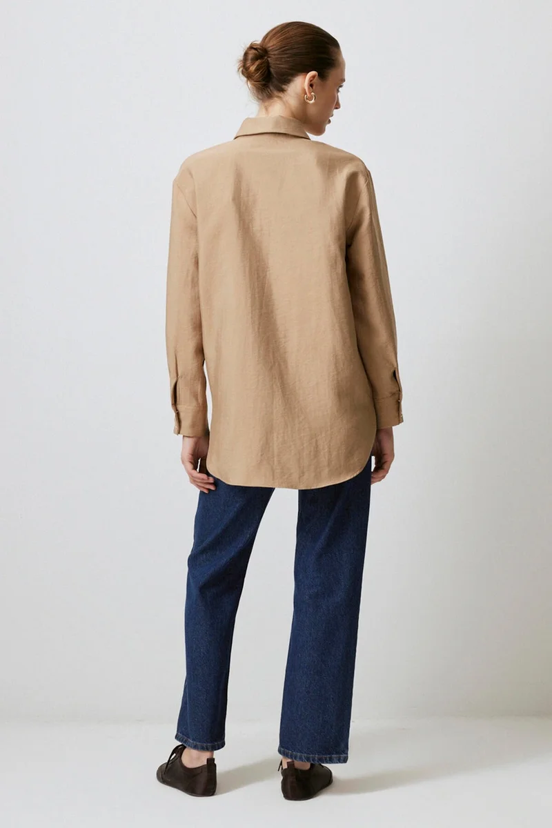 توتشي Embroidered Detailed Mugra Shirt