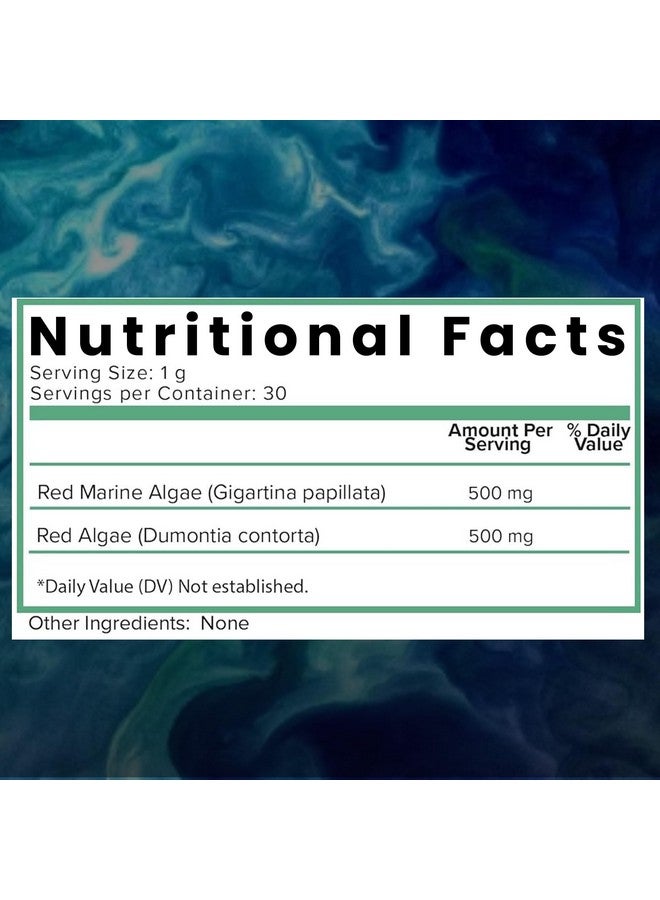 Holistic Bin Red Marine Algae Powder Gigartina and Dumontiacea Red Algae Supplements | Gluten Free, Vegan, Wild Harvested | Rich in Vegan Omega 3 (30 Grams) - Image 3