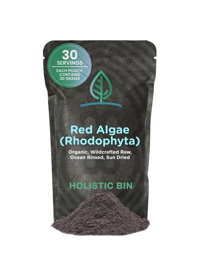 Holistic Bin Red Marine Algae Powder Gigartina and Dumontiacea Red Algae Supplements | Gluten Free, Vegan, Wild Harvested | Rich in Vegan Omega 3 (30 Grams) - Image 1