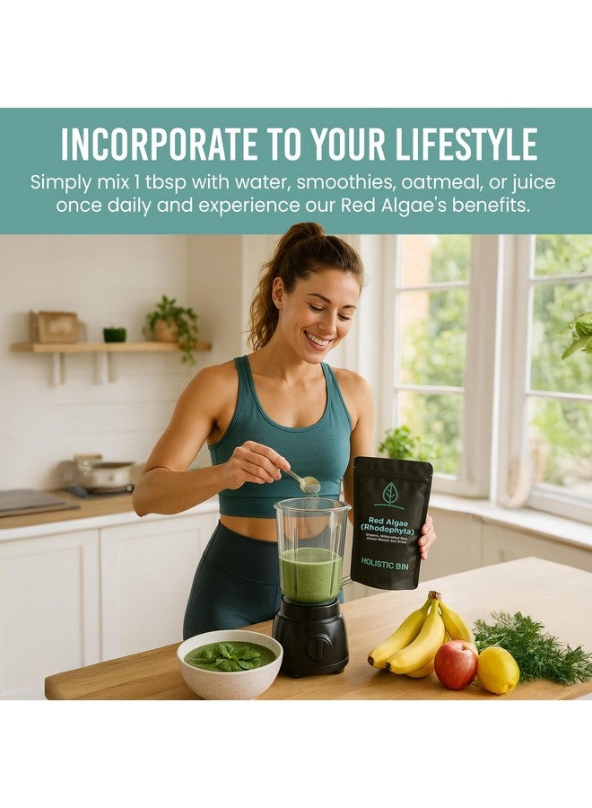 Holistic Bin Red Marine Algae Powder Gigartina and Dumontiacea Red Algae Supplements | Gluten Free, Vegan, Wild Harvested | Rich in Vegan Omega 3 (30 Grams) - Image 5