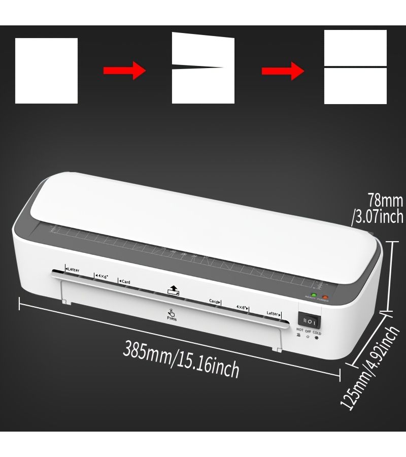 A Versatile 6 In 1 Laminating Device Perfect for Christmas Presents with Paper Cutter Corner Rounder Hole Punch Binding Rings And Laminating Film Ideal for Office School And Home Use White - Image 2