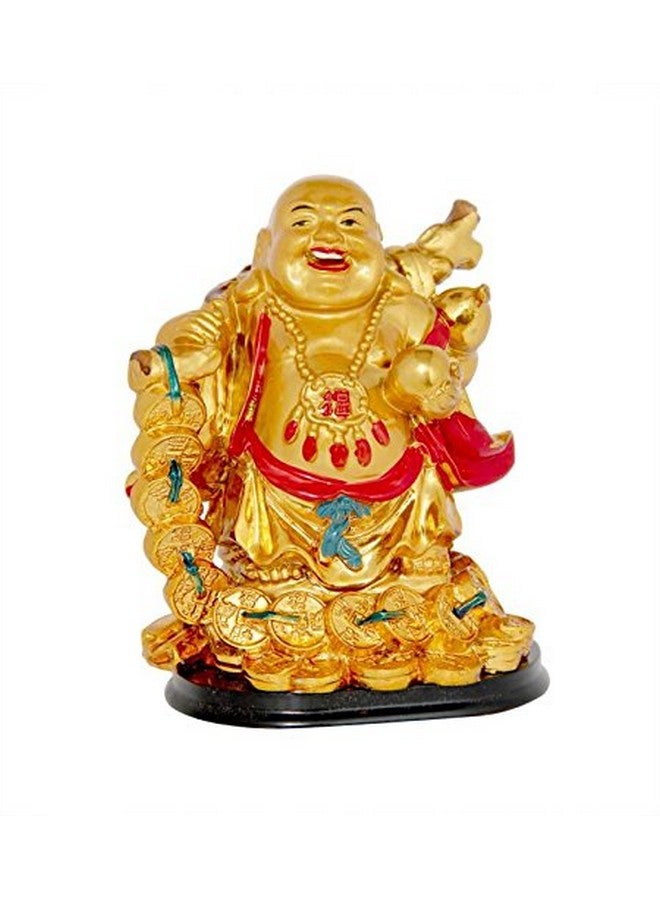 RIPE INDIA® Feng Shui Laughing Buddha with Coin Chain - Image 1