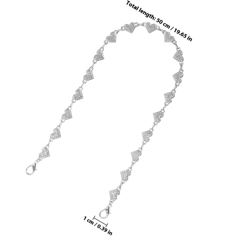 Rhinestone Purse Chain, Versatile Bag Enhancer with Easy-to-Use Clasp for DIY Enthusiasts - Image 2