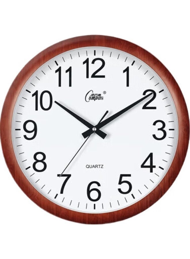 Compas Wall Clock, Living Room Clock, Modern Quartz Wall Clock 3128, Wood Grain Color, 38Cm - Image 2