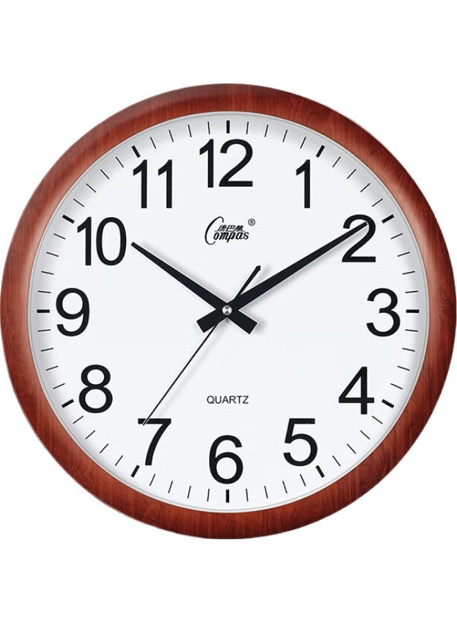 Compas Wall Clock, Living Room Clock, Modern Quartz Wall Clock 3128, Wood Grain Color, 38Cm - Image 3