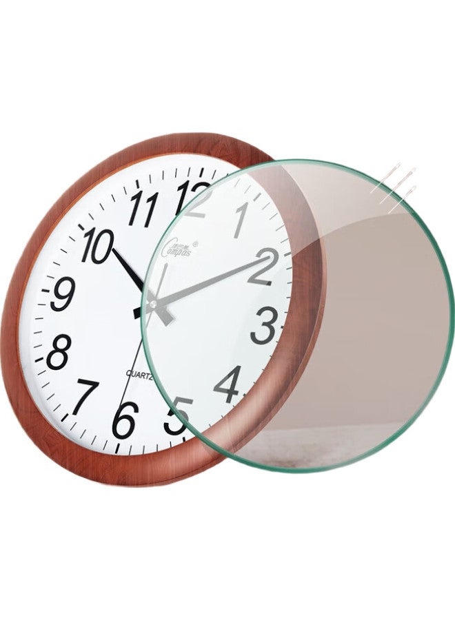 Compas Wall Clock, Living Room Clock, Modern Quartz Wall Clock 3128, Wood Grain Color, 38Cm - Image 1