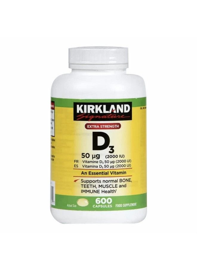 Kirkland Signature - Kirkland Maximum Strength Vitamin D3 600 Softgels (Pack Of 2) - Image 1