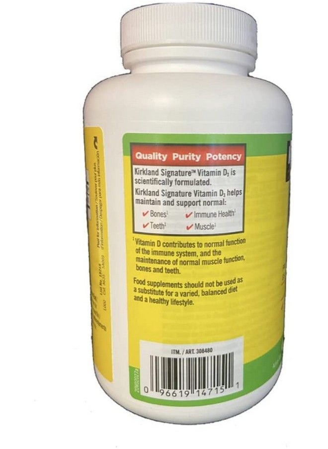 Kirkland Signature - Kirkland Maximum Strength Vitamin D3 600 Softgels (Pack Of 2) - Image 1