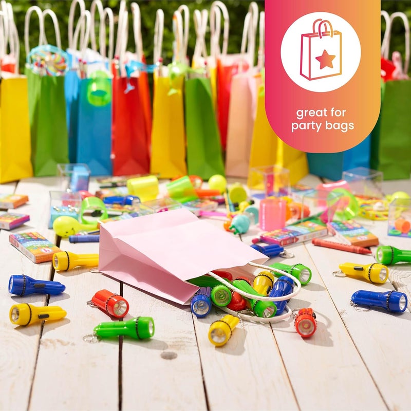 THE TWIDDLERS Mini Torch Keyring Set - 24 Colorful Flashlights for Kids - Image 4