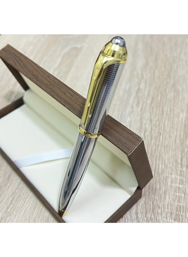 كاتيرا قلم بجودة و اناقة عالية بتصميم مريح وسلس باللونين الفضي و الذهبي. - Image 2