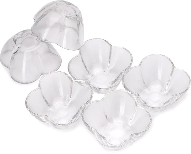 Somil MultiPurpose Tableware SnackVegetable Serving Bowl Set of 6 Glass Clear Round BowltB6B - Image 3