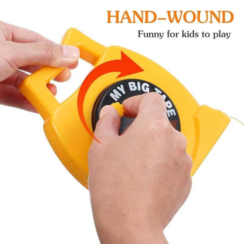 DOITOOL Kids Tape Measure Toy, Plastic Retractable Measuring Tape for Toddlers Ages 3-6, Educational Construction Tapeline for Play Measurement - Image 5